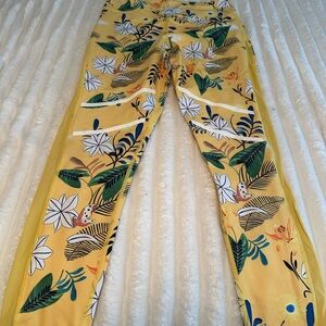 ZYIA Yellow Floral Leggings